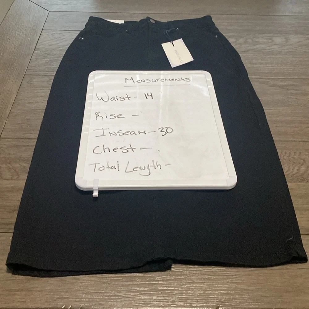 NWT Angel Kiss Black Wash Long Denim Skirt | Size Medium - Picture 3 of 8